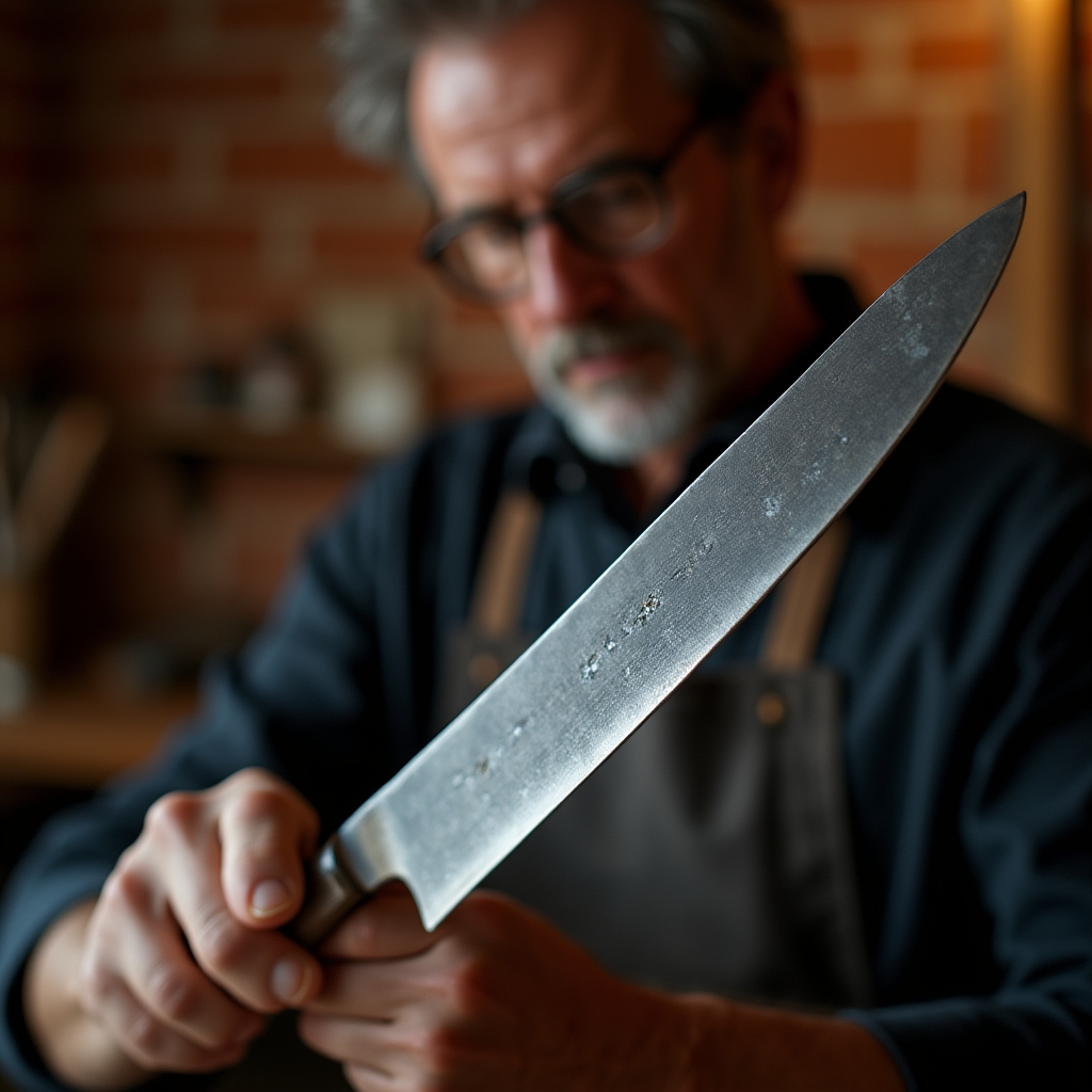 Coltello santoku giapponese con lama in acciaio ad alto tenore di carbonio